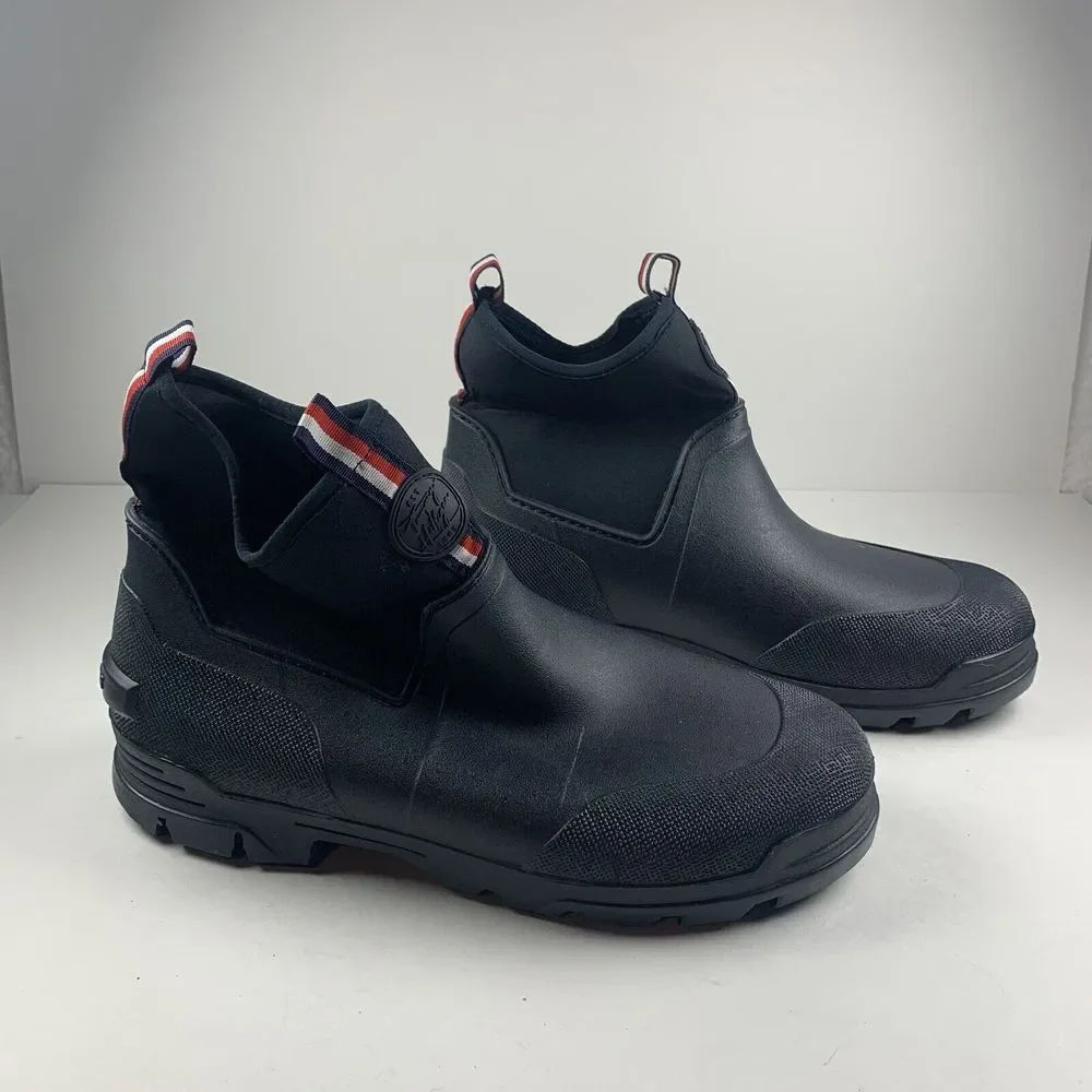 Tommy Hilfiger Candid Rain Boots Womens Size 11 Navy Casual Pull-On Ankle Boots
